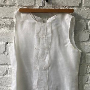 Charlotte Brody sleeveless Silk top with Ruffles. Size 2